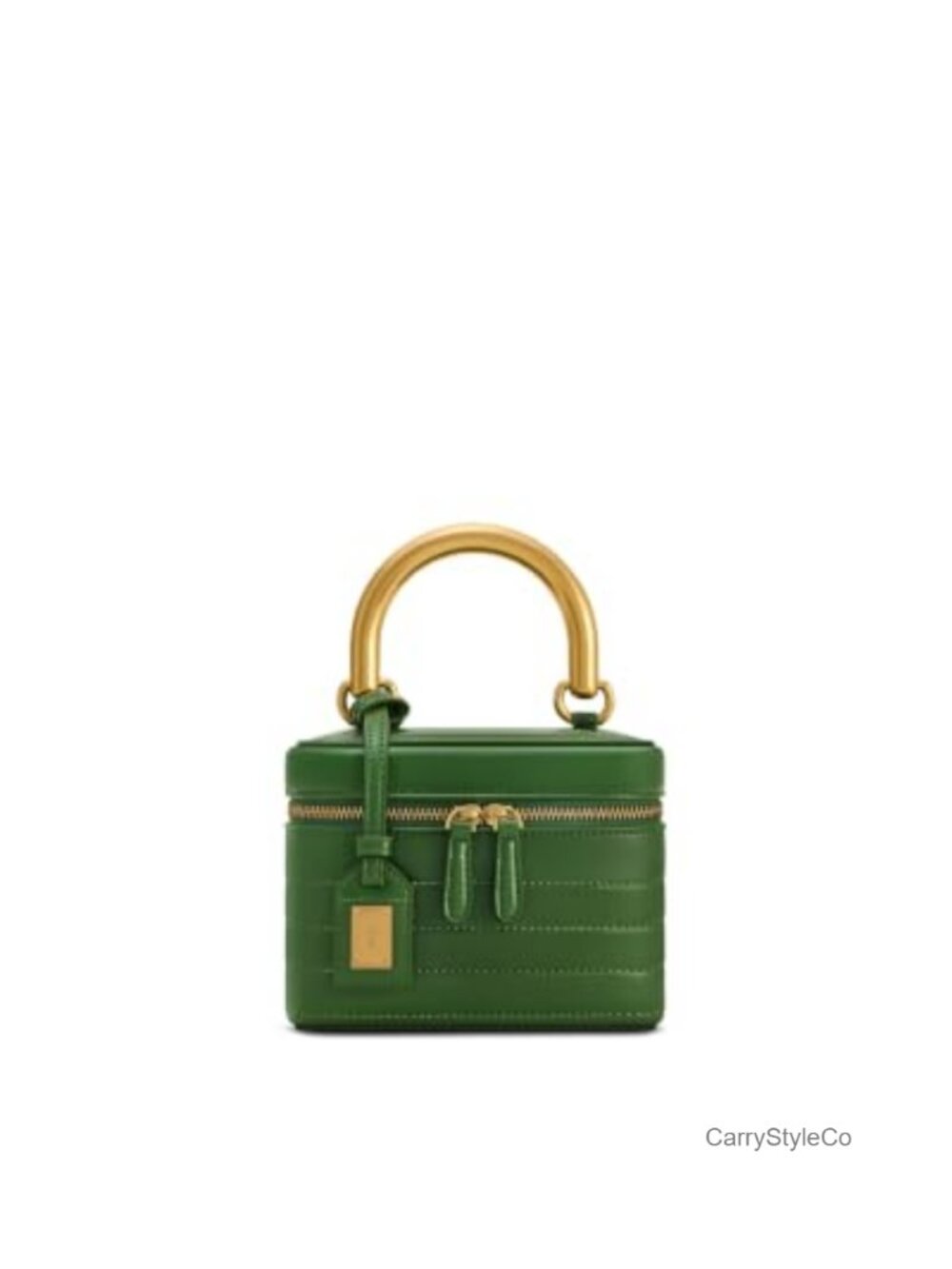 Quilted Vegan Leather Box Top Handle Satchel Crossbody Bag